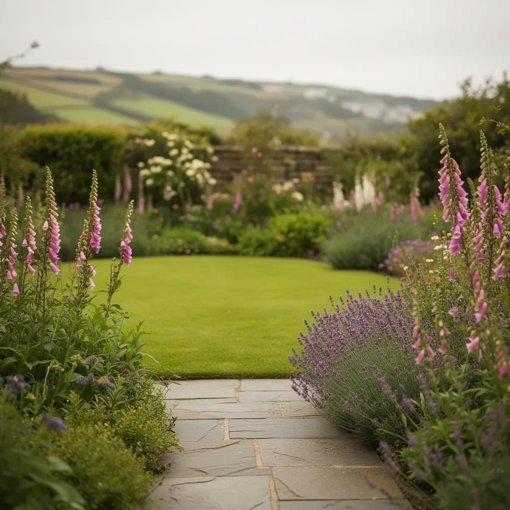 Garden before and after clearance in Cornwall